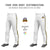 Custom White Black-Gold01-Black Classic Fit Stretch Practice Loose-fit Baseball Pants