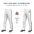 Custom White Black-Old Gold-Black Classic Fit Stretch Practice Loose-fit Baseball Pants