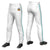 Custom White Aqua Classic Fit Stretch Practice Pull-up Baseball Pants