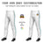 Custom White Aqua Classic Fit Stretch Practice Pull-up Baseball Pants