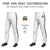 Custom White Black-Red-Black Classic Fit Stretch Practice Pull-up Baseball Pants