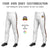 Custom White Black-Orange-Black Classic Fit Stretch Practice Pull-up Baseball Pants