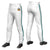 Custom White Aqua-Black-Aqua Classic Fit Stretch Practice Pull-up Baseball Pants