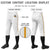 Custom White Old Gold White-Old Gold Classic Fit Stretch Practice Knickers Baseball Pants