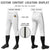 Custom White Dark Gray White-Dark Gray Classic Fit Stretch Practice Knickers Baseball Pants