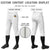 Custom White Gray White-Gray Classic Fit Stretch Practice Knickers Baseball Pants