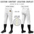 Custom White Cream White-Cream Classic Fit Stretch Practice Knickers Baseball Pants