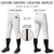 Custom White Brown White-Brown Classic Fit Stretch Practice Knickers Baseball Pants