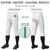 Custom White Teal White-Teal Classic Fit Stretch Practice Knickers Baseball Pants