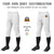 Custom White Black-White Classic Fit Stretch Practice Knickers Baseball Pants