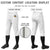 Custom White Gray-White Classic Fit Stretch Practice Knickers Baseball Pants