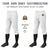 Custom White Gray-White Classic Fit Stretch Practice Knickers Baseball Pants