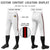 Custom White Black-Red-Black Classic Fit Stretch Practice Knickers Baseball Pants