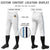 Custom White Light Blue-White-Navy Classic Fit Stretch Practice Knickers Baseball Pants