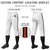 Custom White Black-Orange-Black Classic Fit Stretch Practice Knickers Baseball Pants