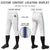 Custom White Gray-Royal Blue-Gray Classic Fit Stretch Practice Knickers Baseball Pants