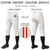 Custom White Orange-White-Orange Classic Fit Stretch Practice Knickers Baseball Pants