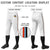 Custom White Orange-Light Blue-Black Classic Fit Stretch Practice Knickers Baseball Pants