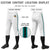 Custom White Aqua-Black-Aqua Classic Fit Stretch Practice Knickers Baseball Pants