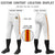 Custom White Yellow-Red-Yellow Classic Fit Stretch Practice Knickers Baseball Pants