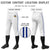 Custom White Royal Blue-White-Royal Blue Classic Fit Stretch Practice Knickers Baseball Pants