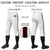 Custom White Crimson-Black-Crimson Classic Fit Stretch Practice Knickers Baseball Pants