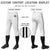 Custom White Black-White-Black Classic Fit Stretch Practice Knickers Baseball Pants