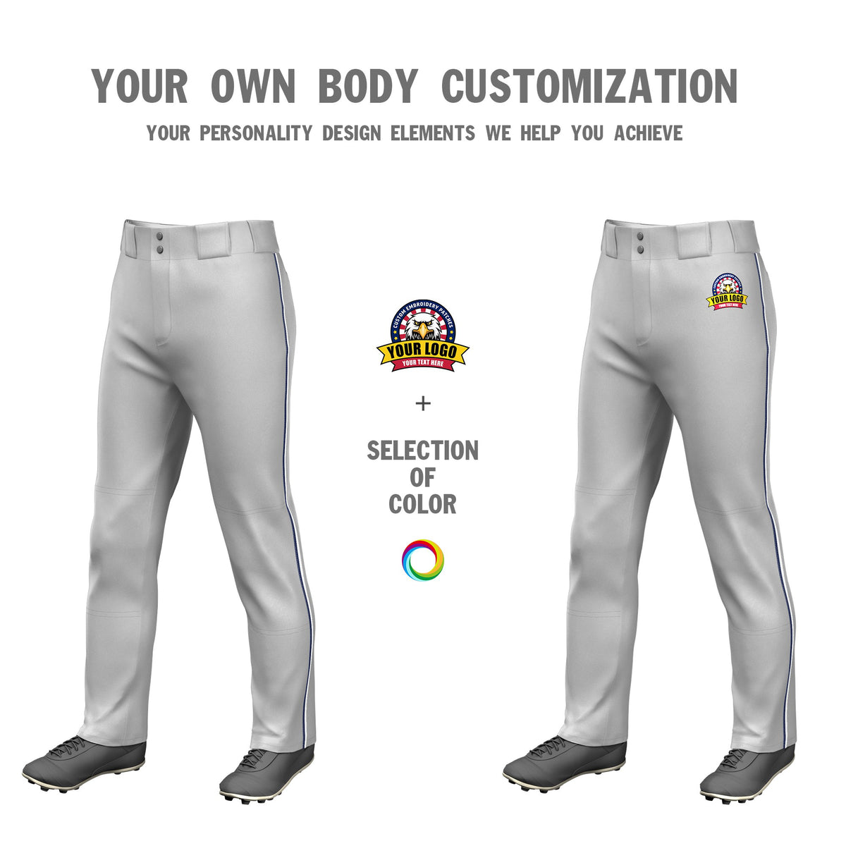 Custom Gray Navy-White Classic Fit Stretch Practice Loose-fit Baseball