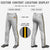 Custom Gray Black-Gold01-Black Classic Fit Stretch Practice Loose-fit Baseball Pants