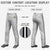 Custom Gray Black-White-Black Classic Fit Stretch Practice Loose-fit Baseball Pants