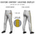 Custom Gray Old Gold Classic Fit Stretch Practice Pull-up Baseball Pants