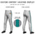 Custom Gray Aqua Classic Fit Stretch Practice Pull-up Baseball Pants