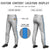 Custom Gray Powder Blue Classic Fit Stretch Practice Pull-up Baseball Pants