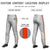 Custom Gray Orange Classic Fit Stretch Practice Pull-up Baseball Pants