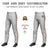 Custom Gray Orange Classic Fit Stretch Practice Pull-up Baseball Pants