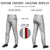 Custom Gray White-Red Classic Fit Stretch Practice Pull-up Baseball Pants