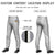 Custom Gray Black-White Classic Fit Stretch Practice Pull-up Baseball Pants