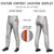 Custom Gray Orange-White Classic Fit Stretch Practice Pull-up Baseball Pants