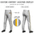 Custom Gray Gold01-White Classic Fit Stretch Practice Pull-up Baseball Pants