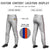 Custom Gray Royal Blue-Orange Classic Fit Stretch Practice Pull-up Baseball Pants