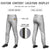 Custom Gray Dark Gray-White Classic Fit Stretch Practice Pull-up Baseball Pants