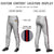 Custom Gray Navy-Red-Navy Classic Fit Stretch Practice Pull-up Baseball Pants