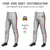 Custom Gray Red-Navy-Red Classic Fit Stretch Practice Pull-up Baseball Pants