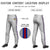 Custom Gray Royal Blue-Red-Royal Blue Classic Fit Stretch Practice Pull-up Baseball Pants