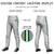 Custom Gray Kelly Green-White-Kelly Green Classic Fit Stretch Practice Pull-up Baseball Pants