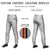 Custom Gray Navy-Old Gold-Red Classic Fit Stretch Practice Pull-up Baseball Pants