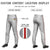 Custom Gray White-Red-White Classic Fit Stretch Practice Pull-up Baseball Pants