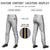 Custom Gray Navy-Old Gold-Navy Classic Fit Stretch Practice Pull-up Baseball Pants