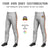 Custom Gray Orange-White-Orange Classic Fit Stretch Practice Pull-up Baseball Pants