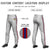 Custom Gray Red-Royal Blue-Red Classic Fit Stretch Practice Pull-up Baseball Pants